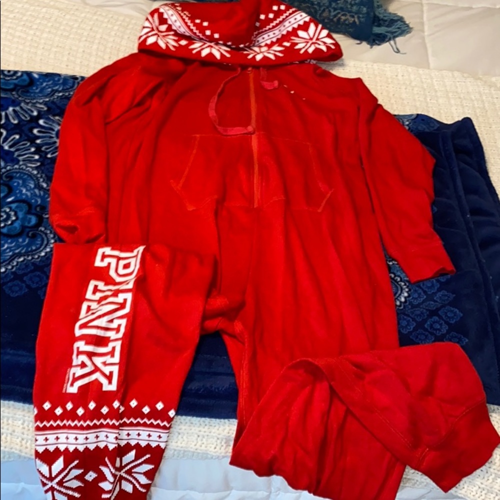 VS pink onesie pajamas